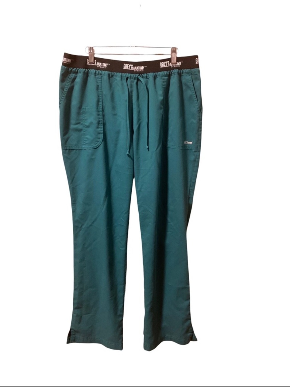 Grey's Anatomy Barco XL GREEN Women's Scrub Pants Style 4275T Drawstring Elastic